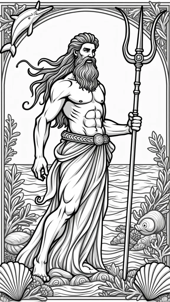 poseidon coloring pages